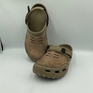 Crocs Men's Yukon Clogs Tan Size 10 Slip On Casual Shoes